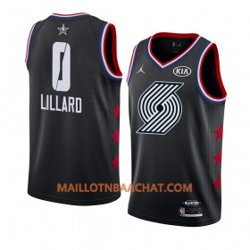 Maillot NBA Portland Trail Blazers Damian Lillard 0 2019 All-Star Jordan Brand Noir Swingman - Homme
